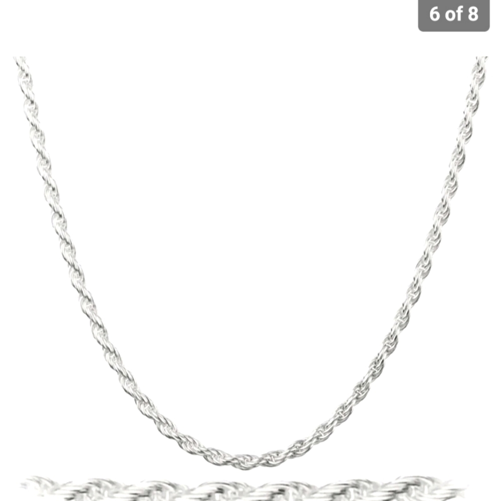 925 SS Rope Chain - Picture 5 of 6
